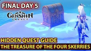 Genshin Impact - How To Complete Hidden Quest (Treasure Of The Four Skerries) Event Full Guide