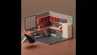 Isometric rooms | Isometric rooms blender | Animated isometric rooms Part 1