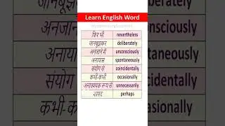 Hindi to English Meaning Simplified   Learn English words 1