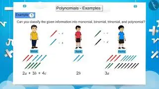 Monomials, binomials, trinomials and polynomials