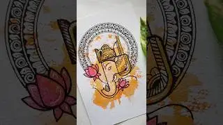 Ganesh chaturthi mandala 🙏✨ #ganpati #ganpatibappamorya #shorts #art #mandala