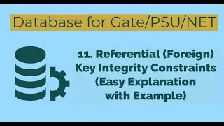 11 - Referential Key Integrity Constraint | Easy Explanation With Example | Database GATE/NET/PSU