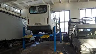 Установка 4-х стоечного слесарного подъёмника PEAK 5,5 т от компании Азбука Автосервиса