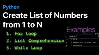 How to Create a List of Numbers from 1 to N in Python - Examples | ProgramGuru.org
