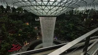 Jewel Changi Airport Canopy Bridge Walkthrough - Largest Indoor Waterfall in the World #SeeJewel