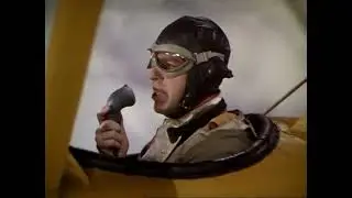 Errol Flynn takes flying lessons