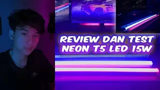REVIEW NEON T5 LED TUBE 15W 90CM! | CAHAYA SANGAT TERANG | BIKIN KAMAR JADI AESTHETIC