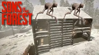 Sons Of The Forest - Неизвестный МОНСТР.  Строю КРОЛЬЧАТНИК.  Пришла ЗИМА пришли и  ДЕМОНЫ# 59