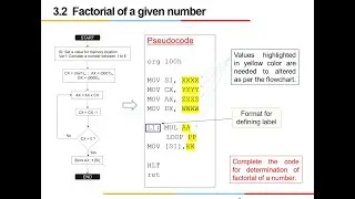 8086 Programming1. Temperature Conversion from 0F to 0C & 0K2. Factorial of a Number