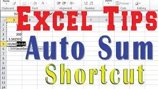 Excel Tip: A Shortcut to AutoSum