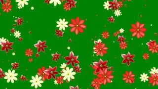 4K Falling Flower Green Screen  animation 100%copywrite free |chroma key |green screen effects
