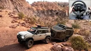 SnowRunner | Ford Bronco 2021 | Poghrims Caravan | Red Canyon | Steering Wheel + Shifter | Gameplay