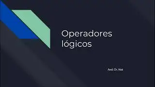 Operadores lógicos  programación