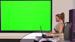 CCTV camera room green screen video effect