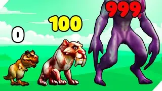 НОВЫЕ СУЩЕСТВА! СЛИЯНИЕ ДИНОЗАВРОВ! Dino io 3D