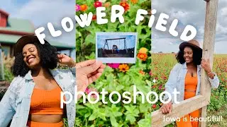 VLOG: Flower field photoshoot, behind the scenes, trip to Iowa, church