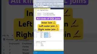 SQL joins in details - inner join, left outer join, right outer join 