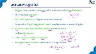 Actual and Formal Parameter | Lec 98 | C Programming Tutorials