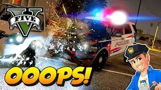 Police Car Crash! GTA 5 LSPDFR CITY PATROL | GTA V Realistic Police Patrol Cop Mod