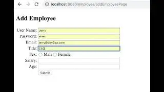 spring boot web mvc with h2 database example demo
