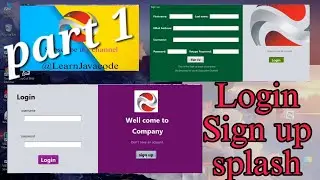 login form sign up form splash screen in java netbeans with database 
