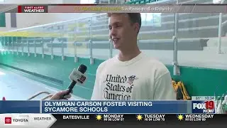 Olympic Medalist Carson Foster visits Sycamore schools