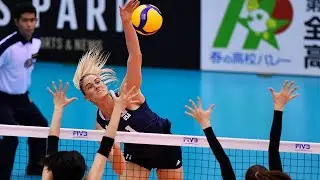 Powerfull spikes by Andrea Drews | HighLights | World cup 2019