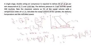 Problem on double acting compressor with considering clearence volume