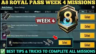 A8 Week 4 Missions |Season c7s19 (Week4) RP Missions|Bgmi Week4 Rp Missions|A8 RP Missions|•PUBGM•