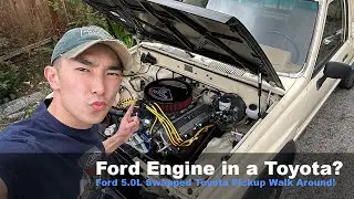 Ford 5.0L Swapped Toyota Pickup Walk Around!