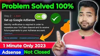🔴 Step 2 error setup google adsense 2023 |Identity Verification is required in order to Your Adsense