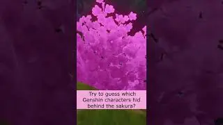 Try to guess which Genshin characters hid behind the sakura 6