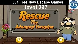 [Walkthrough] 501 Free New Escape Games level 297 - Rescue the adamant grandpa - Complete Game