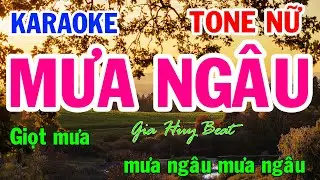 Karaoke  Mưa Ngâu Tone Nữ  Nhạc Sống  gia huy beat