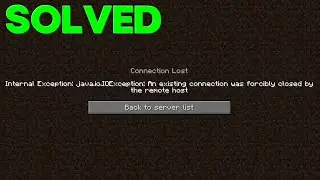 How to Fix Minecraft Connection Lost Internal Exception : java.net SocketException | Easy