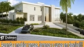 Como modelar rampas, terrenos e curvas em desnível no 3dsmax