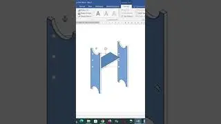 3D Shelf Drawing in MS Word - 3D in MS Word 
