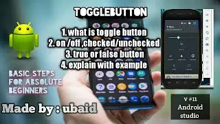 v#11|| Toggle button in Android studio|| how to create toggle button|| basic for beginners