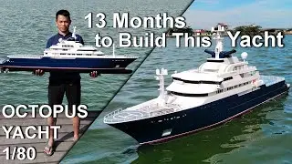 Building RC Octopus Yacht 1.5 Meters Scratch build From Fiberglass