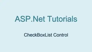 ASP.Net Tutorial: CheckBoxList Control with Example