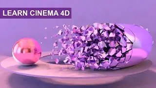 Cinema 4D Tutorial For Beginner - Voronoi Fracture Looping Animation