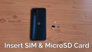 Moto E13 : Insert SIM & MicroSD Card