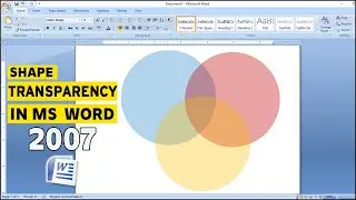 Shape Transparency in Ms Word Tutorial !
