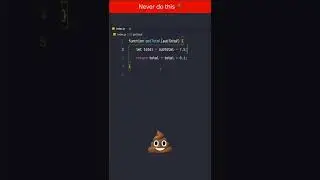 AVOID THIS CODE IN JAVASCRIPT 
