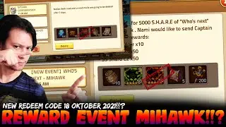 New Redeem Code 18 Oktober 2021!!? Dapat Reward Event Mihawk!!? - Epic Treasure