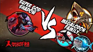 Shadow Fight 2 Super God Shadow Vs Megalodon, Legendary Megalodon & Mecha Megalodon - Shark Family