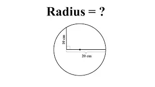 How to calculate the radius of this Circle | Geometry Math Problem with Easy solution | GeoGebra