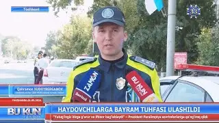 Haydovchilarga bayram tuhfasi ulashildi (Toshkent)