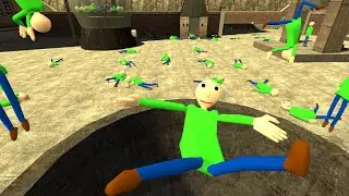 BALDI'S BASICS RAGDOLL SLAUGHTER!! Garry's Mod [Baldi's Basics] Gameplay