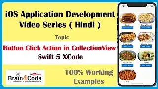 How to Add Button Click in Collection View with Swift 5 XCode | Hindi | Button in UICollectionView